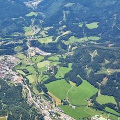 Flugwegposition um 10:55:59: Aufgenommen in der Nähe von St. Sebastian, Österreich in 2391 Meter